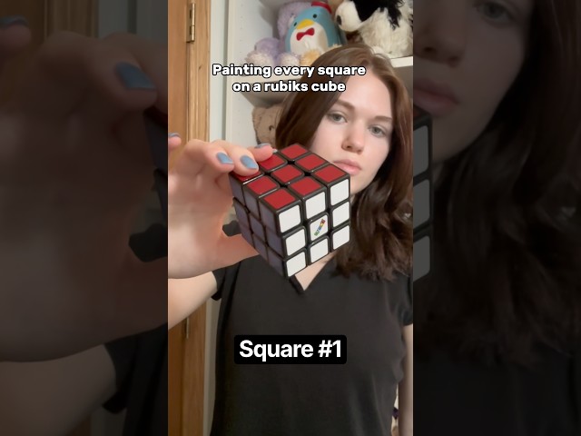 Painting every square of a Rubik’s cube #shorts #art #fyp