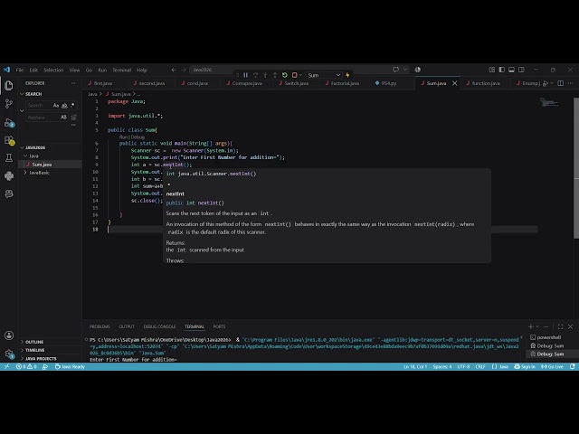 Java Program to Add Two Numbers | Using Scanner | Java Beginners Tutorial 🔥