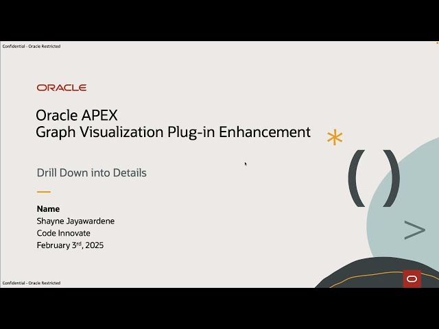 Oracle APEX Graph Visualization Plug-in Enhancement