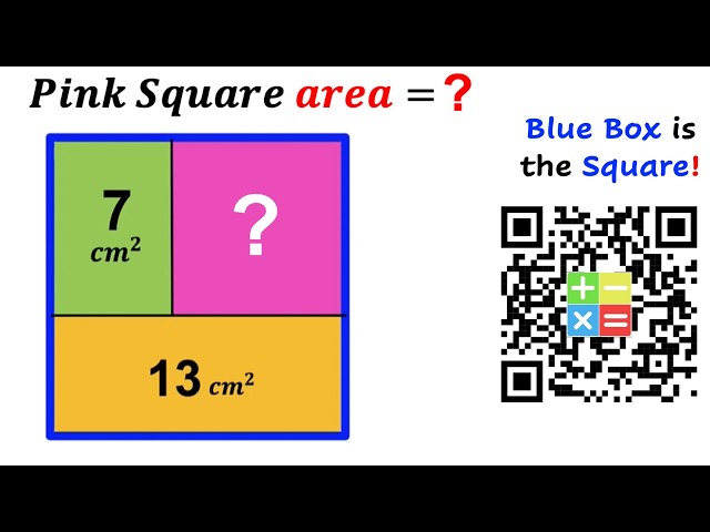 Can you find area of the Pink shaded Square? | (Rectangles) | #math #maths | #geometry