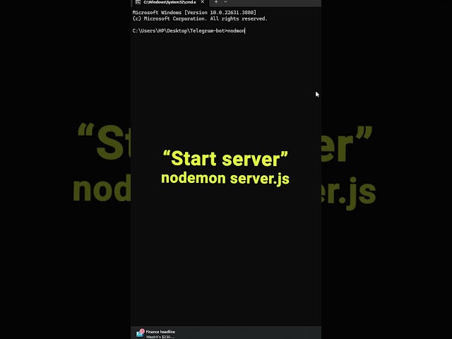 how quickly create a custom telegram bot nodejs