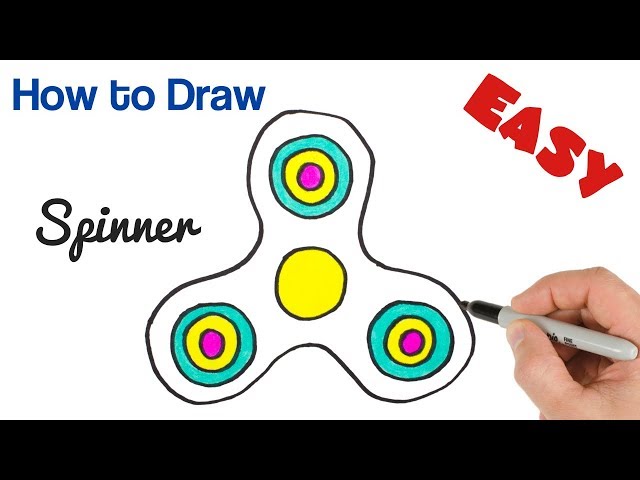 How to Draw Spinner Easy drawing for beginners