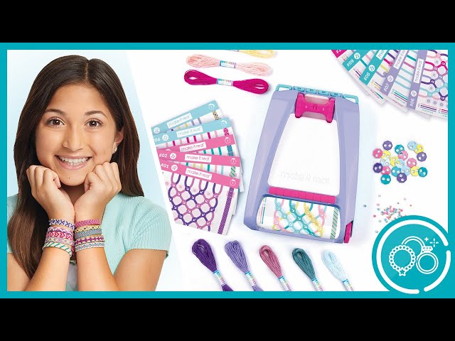 Setting up the Friendship Bracelet Maker to make the first bracelet