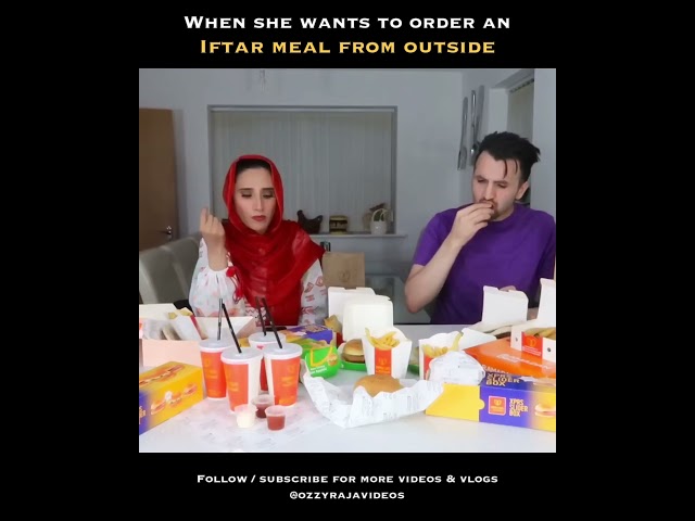 When she wants Iftar meal from outside #short