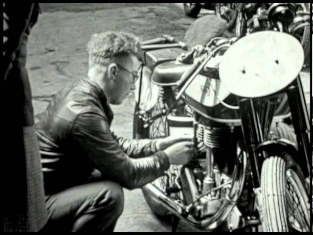 Norton prepare for the Isle of Man TT Races 1948