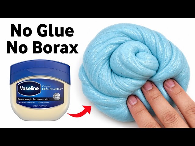 How to make Slime without Glue or Borax | No Glue No Borax Fluffy Vaseline Slime at home [ASMR]