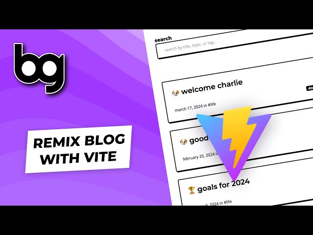 💿 remix blog with vite