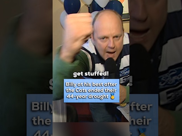 When Billy let loose after Geelong's drought-breaking '07 flag 👏 #AFL #Footy
