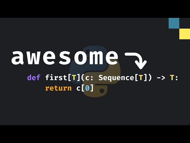 Generics are awesome in Python