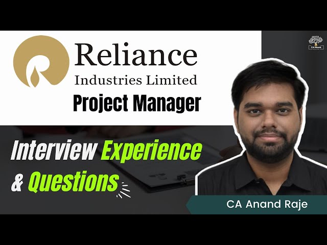 Reliance Project Manager Interview || Reliance Interview Process | CA Job Interview Preparation
