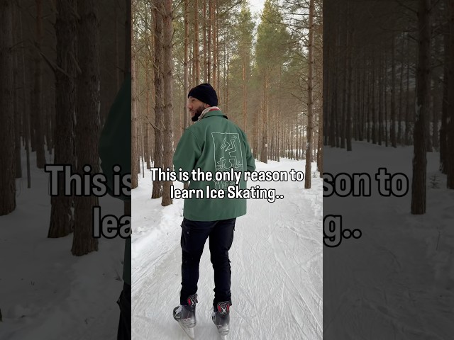 Forest Skating 🔥😱 #iceskating #skating #winter #shorts
