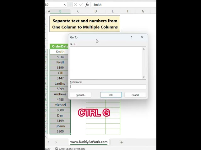 Separate text and numbers from One Column to Multiple Excel | Excel Tips & Tricks | Excel Shorts