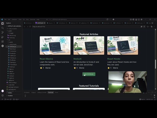 SIT313 - Creating the Home Page of a website using React