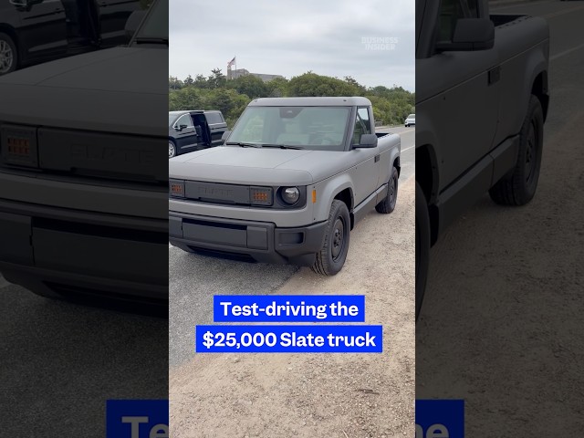 How well does #Slate's $25,000 EV #truck actually drive? #electricvehicle #testdrive
