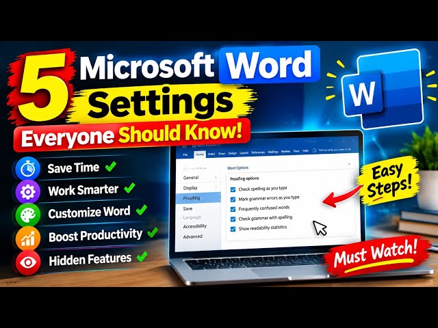 5 Microsoft Word Settings Everyone Should Know! 🔥 | MS Word Tips & Tricks