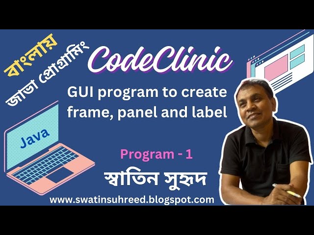 Java GUI program to create Frame, Panel and Label.