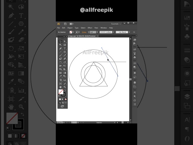 How to Create Google Chrome Logo #illustrator #allfreepik #shorts