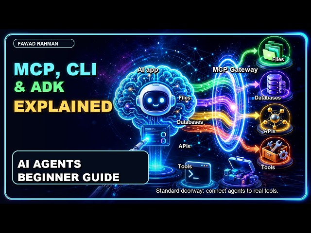 MCP, CLI and ADK Explained | Beginner Guide to AI Agents