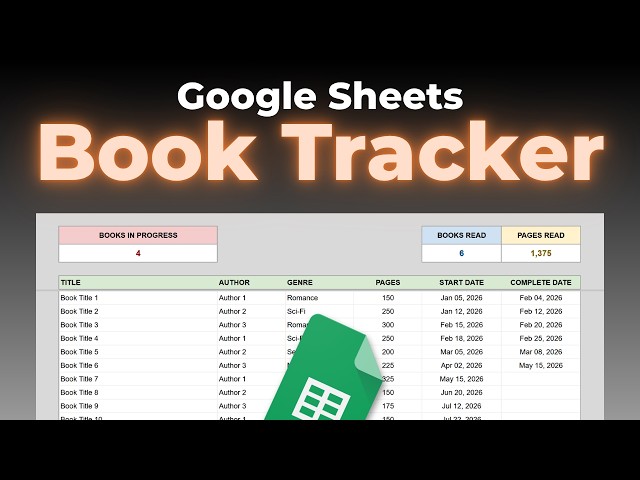 How to Make a Book Tracker in Google Sheets