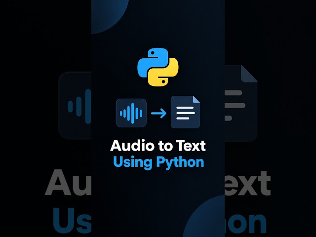 Convert Audio to Text with Python & Whisper | Speech-to-Text AI