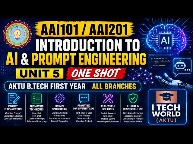 AI & Prompt Engineering Unit 5 One Shot | AKTU | AAI101 / AAI201 | B.Tech 1st Year All Branches