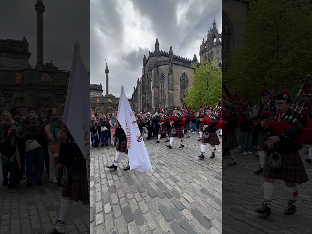 Edinburgh Tartan Parade, 2026 | A Beautiful Day in Scotland. #shorts #yt #viral #travel