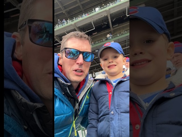 Making father son memories today with friends!  Go @cubs Go!