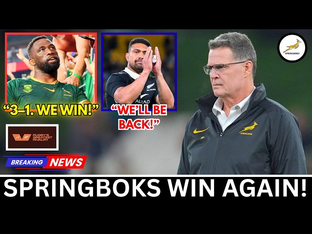 Springboks STUN All Blacks 43-28! Rassie Erasmus’ Men Win Historic 3-1 Series#Springboks #allblack