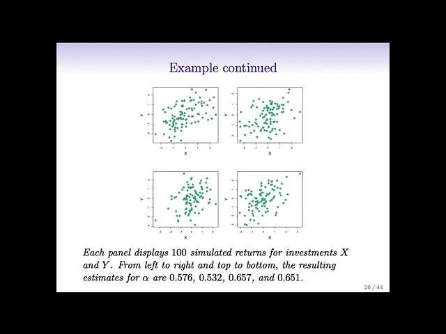 Statistical Learning: 5.4 The Bootstrap