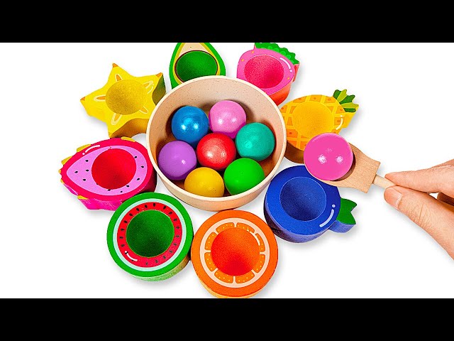 discover Fruit Names & Colors with Sorting Game 🍓🍏🍋 | kids fun video for Kids & Toddlers