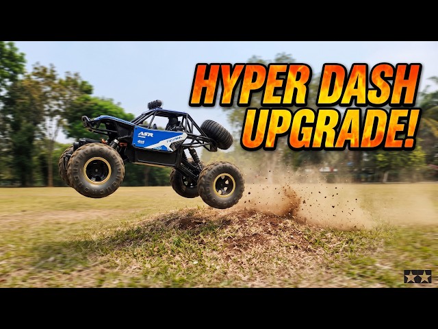 Putting a Tamiya "HYPER DASH" Motor in a Toy RC Crawler... HUGE Power!