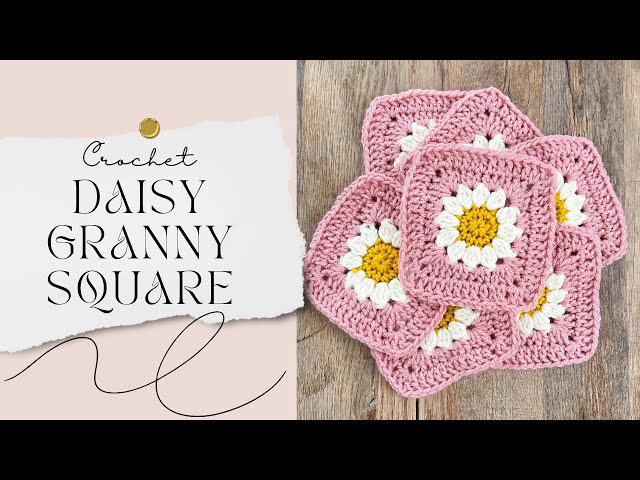 🌸 Crochet Daisy Granny Square 🌸