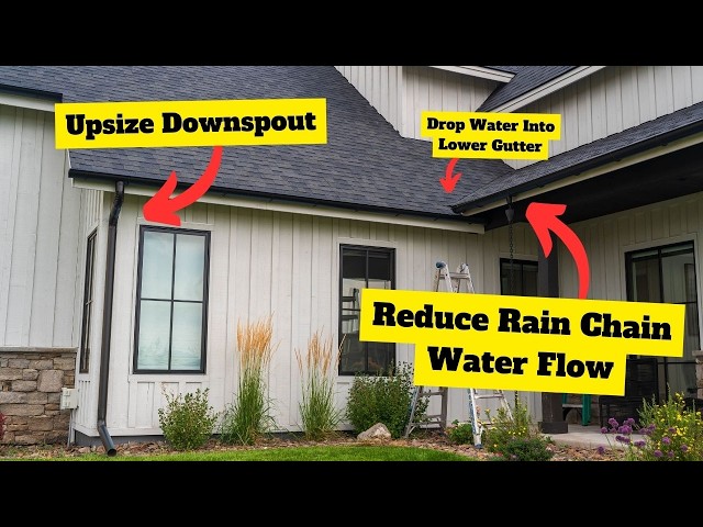 Necking Down a Rain Chain & Upsizing an Existing Downspout