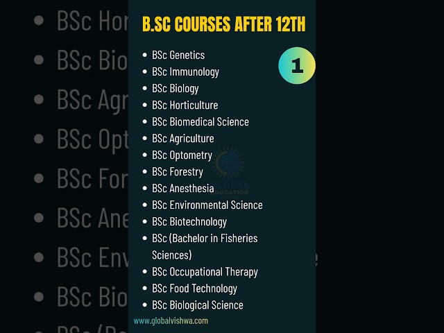 Top B.Sc Courses After 12th Science🔥1| PCB & PCM Career Options | Best Courses List 2026 #after12th