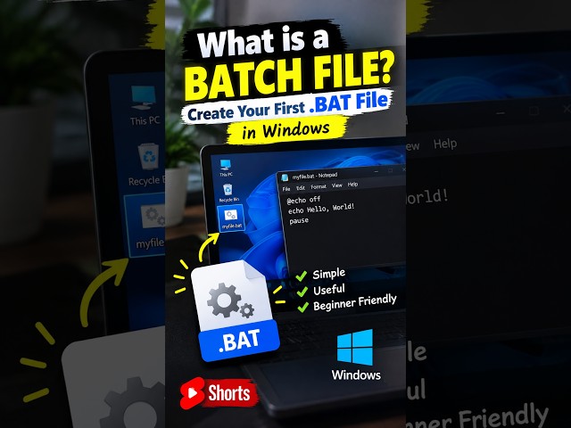 Batch File Tutorial for Beginners | Create Your First .BAT File