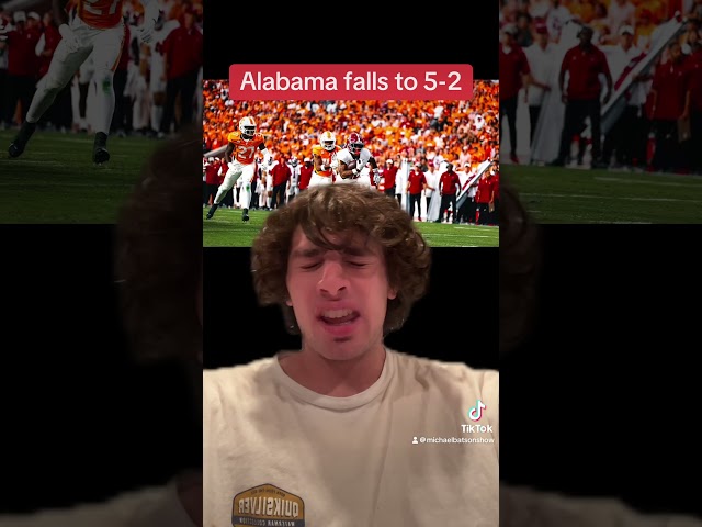 Down goes Bama 🤯 #fyp #alabamafootball #collegefootball
