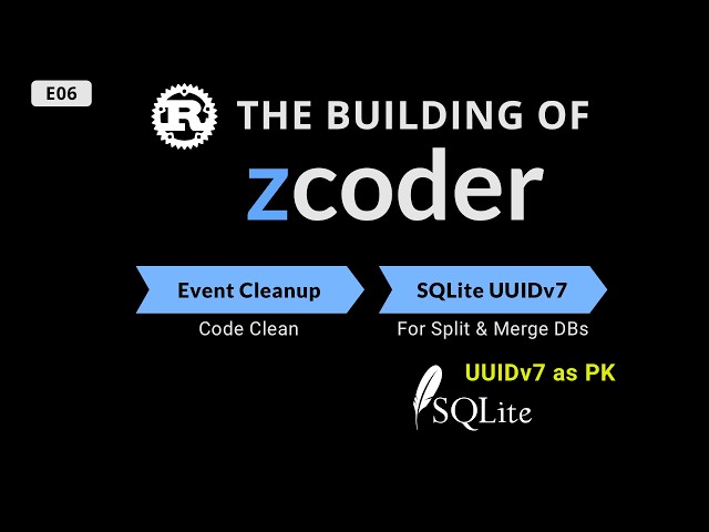 Rust live coding ➜ The building of zcoder, E06 (sorry bad Mic for this one)