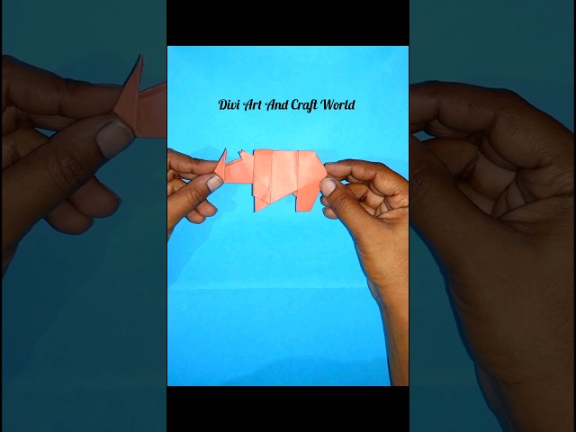 How to make origami Rhino 🦏 | paper Rhinoceros #shorts