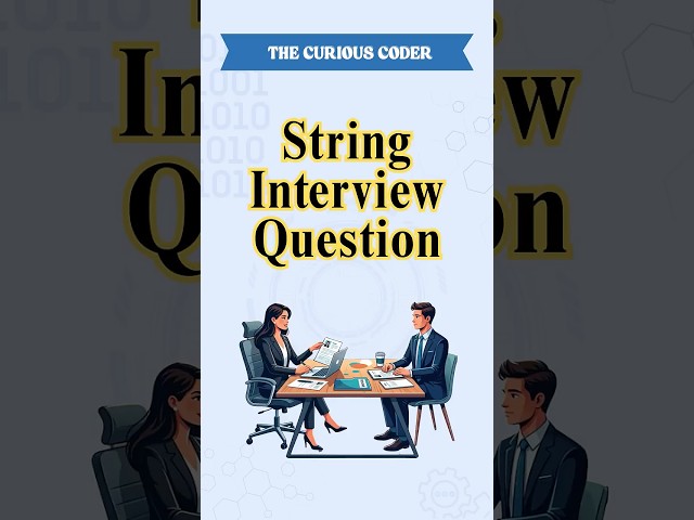 String Interview Questions 🔥 | Java Rapid Fire Interview #shorts