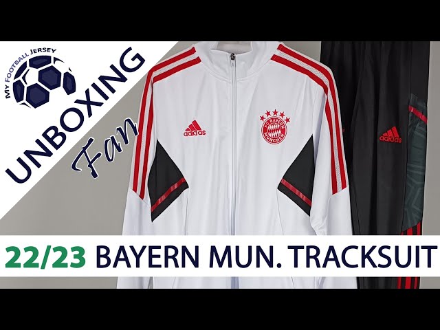 Bayern Munich Tracksuit White and Black 22/23 (JJSport24) Unboxing Review