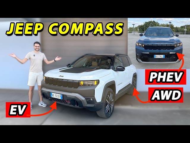 Jeep Compass driving REVIEW new Overland 4xe AWD vs Summit PHEV comparison