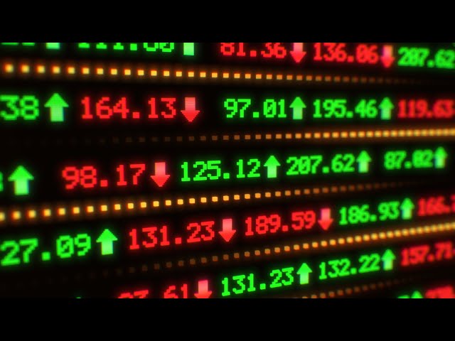 Moving Stock Market Tickers Finance Data Numbers Changing Quickly 4K Motion Background for Edits