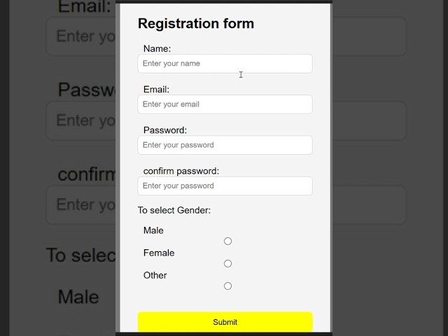 Registration Form | Frontend developer | Likes, Comments & Subscribe.