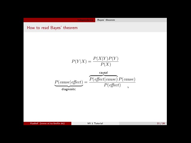 Machine Intelligence 1 tutorial 12 pt 2/4 independence