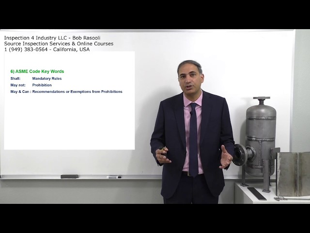 Meaning of the shall, should, may and can on ASME VIII Div.1 Pressure Vessel - ASME Training Course