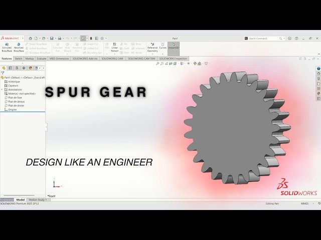 How To Design A Spur Gear in Solidworks | Involute Curve Step-by-Step