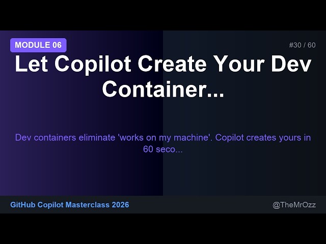 Let Copilot Create Your Dev Container in 60 Seconds