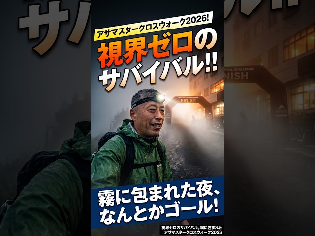 ​満天の星空を見るはずが…前が見えない！？霧のアサマスタークロスウォーク2026を無事ゴール！