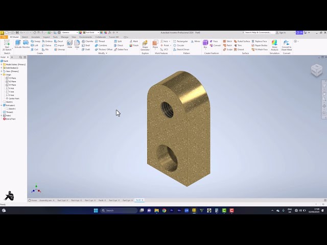 Autodesk Inventor 2025 - Clamp Part 2