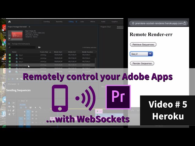 Control your Adobe app remotely.... with WebSockets - Part 5 | HEROKU